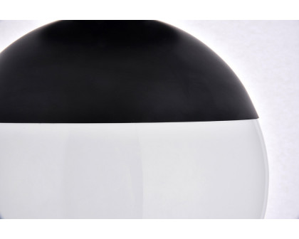 Elegant Flush Mount Light - Black/Glass Matte, L 12" (LD6056BK)