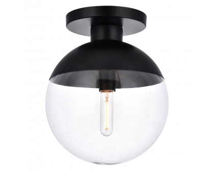 Elegant Flush Mount Light - Black, L 12" (LD6057BK)