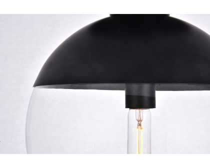 Elegant Flush Mount Light - Black, L 12" (LD6057BK)