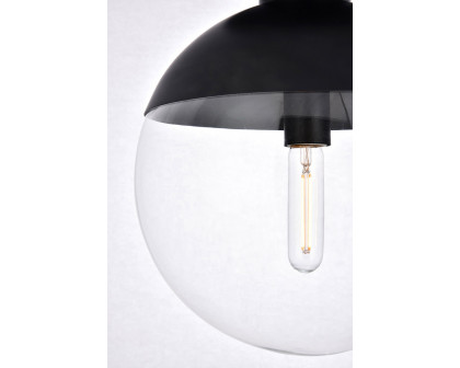 Elegant Flush Mount Light - Black, L 12" (LD6057BK)