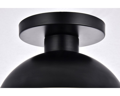 Elegant Flush Mount Light - Black, L 12" (LD6057BK)