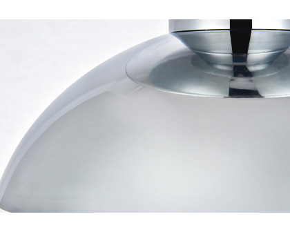 Elegant Flush Mount Light - Chrome/Glass Matte, L 12" (LD6058C)