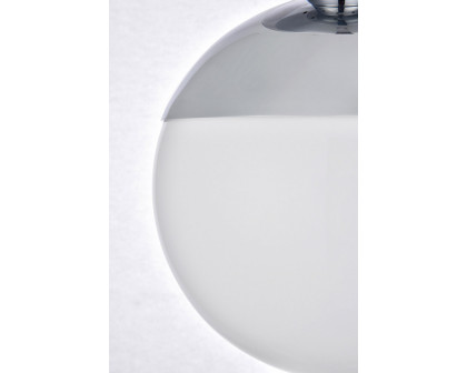 Elegant Flush Mount Light - Chrome/Glass Matte, L 12" (LD6058C)