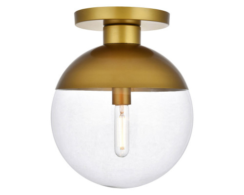 Elegant Flush Mount Light - Brass, L 12" (LD6061BR)