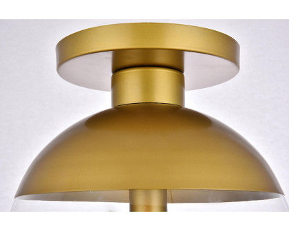 Elegant Flush Mount Light - Brass, L 12" (LD6061BR)