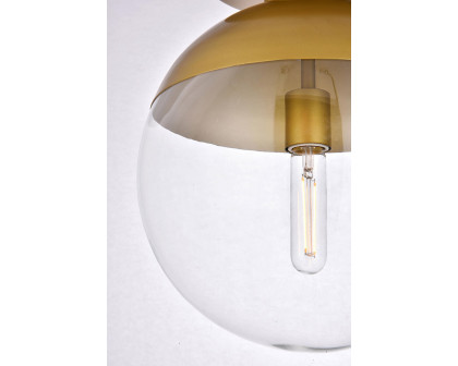 Elegant Flush Mount Light - Brass, L 12" (LD6061BR)