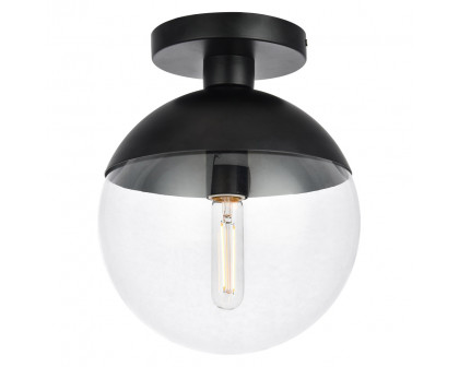 Elegant Flush Mount Light - Black, L 10" (LD6063BK)