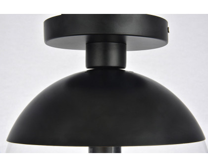 Elegant Flush Mount Light - Black, L 10" (LD6063BK)