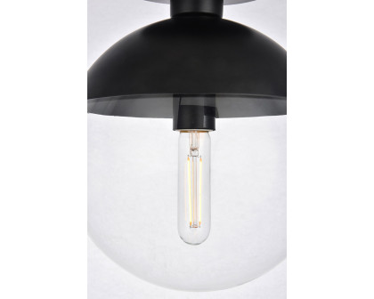 Elegant Flush Mount Light - Black, L 10" (LD6063BK)