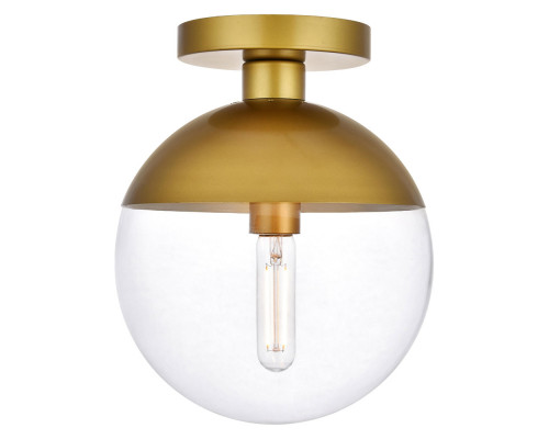 Elegant Flush Mount Light - Brass, L 10" (LD6067BR)