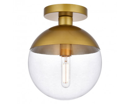 Elegant Flush Mount Light - Brass, L 10" (LD6067BR)