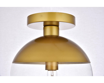 Elegant Flush Mount Light - Brass, L 10" (LD6067BR)