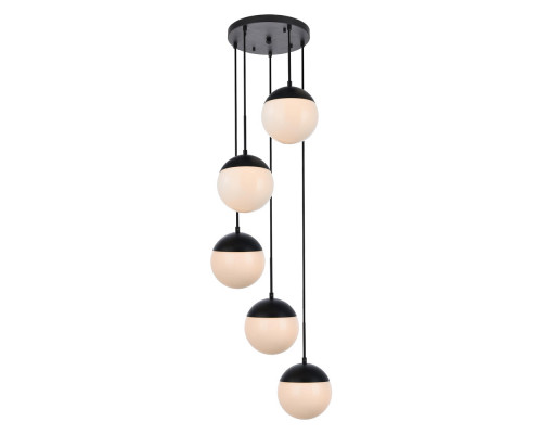 Elegant Pendant Light - Black/Glass Matte (LD6074BK)