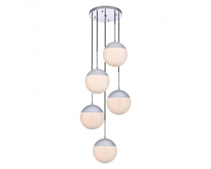 Elegant Pendant Light - Chrome/Glass Matte (LD6076C)