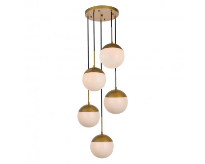 Elegant Pendant Light - Brass/Glass Matte (LD6078BR)