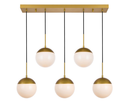 Elegant Pendant Light - Brass/Glass Matte (LD6084BR)