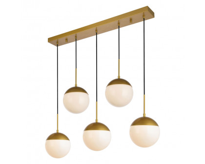 Elegant Pendant Light - Brass/Glass Matte (LD6084BR)