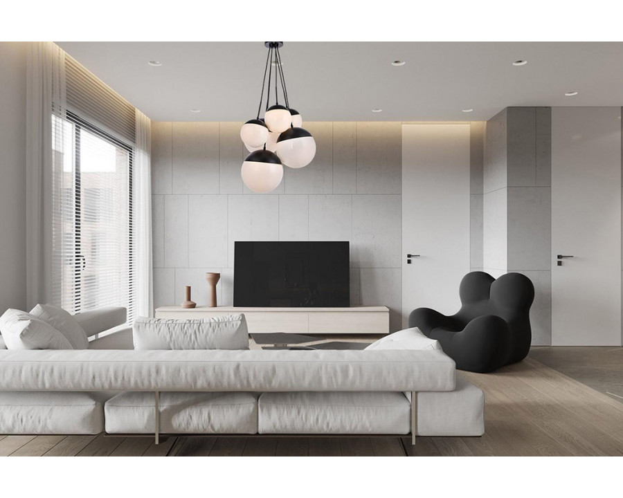 Elegant Pendant Light - Black/Glass Matte (LD6092BK)