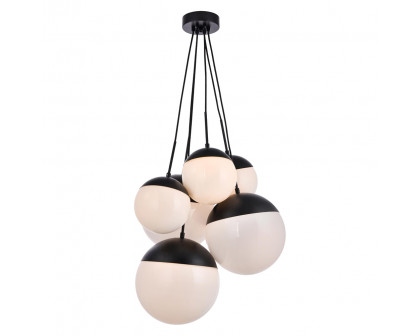 Elegant Pendant Light - Black/Glass Matte (LD6092BK)