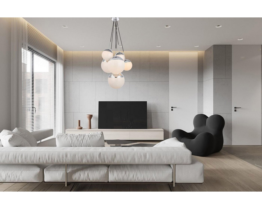 Elegant Pendant Light - Chrome/Glass Matte (LD6094C)