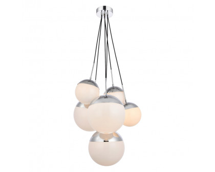 Elegant Pendant Light - Chrome/Glass Matte (LD6094C)