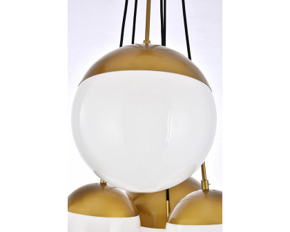 Elegant Pendant Light - Brass/Glass Matte (LD6096BR)