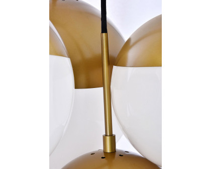 Elegant Pendant Light - Brass/Glass Matte (LD6096BR)