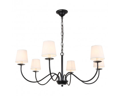 Elegant Chandelier - Black (LD6103D37BK)