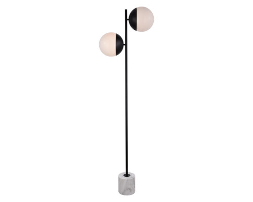 Elegant LED Floor Lamp - Black/Glass Matte (LD6110BK)