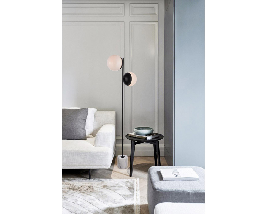 Elegant LED Floor Lamp - Black/Glass Matte (LD6110BK)