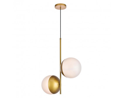 Elegant Pendant Light - Brass/Glass Matte (LD6120BR)