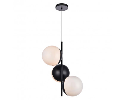 Elegant Pendant Light - Black/Glass Matte (LD6122BK)