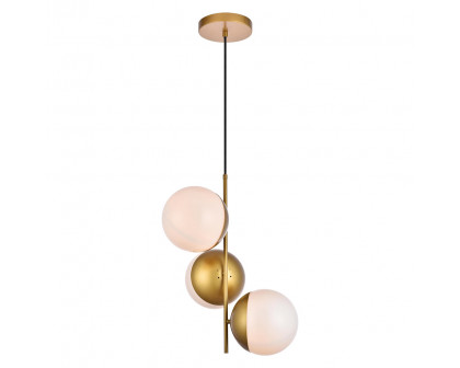 Elegant Pendant Light - Brass/Glass Matte (LD6126BR)