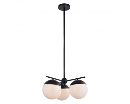 Elegant Pendant Light - Black/Glass Matte (LD6128BK)