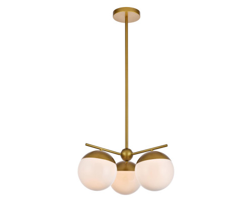 Elegant Pendant Light - Brass/Glass Matte (LD6132BR)