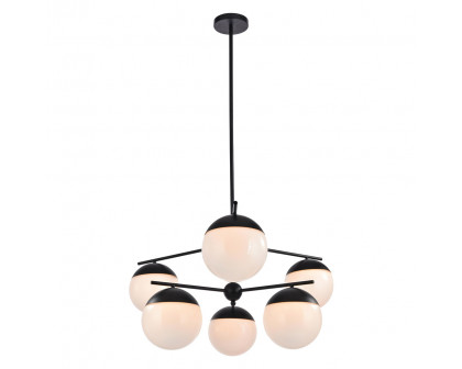 Elegant Pendant Light - Black/Glass Matte (LD6140BK)