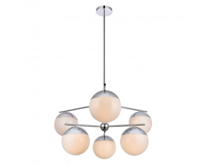 Elegant Pendant Light - Chrome/Glass Matte (LD6142C)