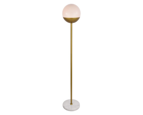 Elegant LED Floor Lamp - Brass/Glass Matte (LD6150BR)