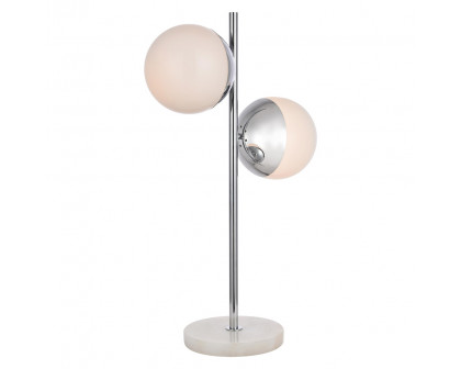 Elegant LED Table Lamp - Chrome/Glass Matte (LD6154C)