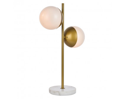 Elegant LED Table Lamp - Brass/Glass Matte (LD6156BR)