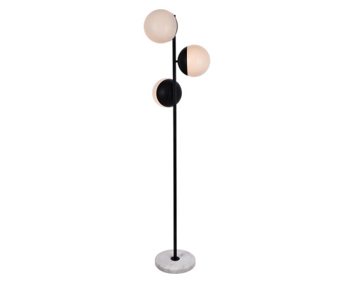 Elegant LED Floor Lamp - Black/Glass Matte (LD6158BK)