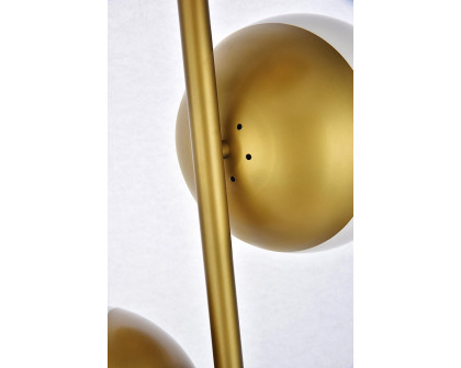 Elegant LED Floor Lamp - Brass/Glass Matte (LD6162BR)