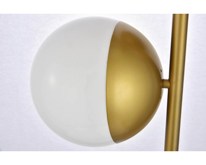 Elegant LED Floor Lamp - Brass/Glass Matte (LD6162BR)