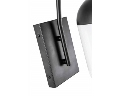 Elegant Wall Sconce - Black/Matte Glass (LD6169BK)