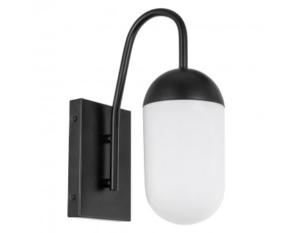 Elegant Wall Sconce - Black/Matte Glass (LD6169BK)