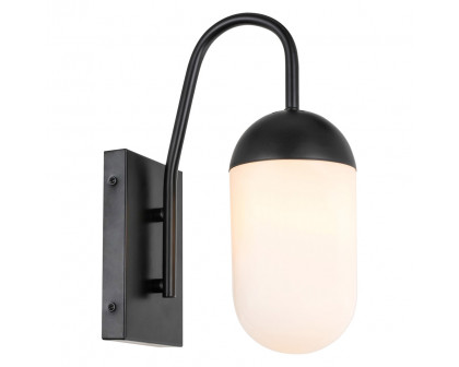 Elegant Wall Sconce - Black/Matte Glass (LD6169BK)