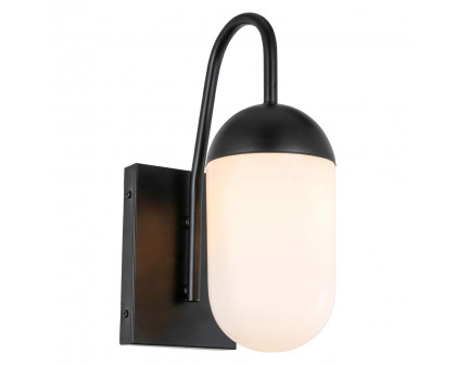 Elegant Wall Sconce - Black/Matte Glass (LD6169BK)