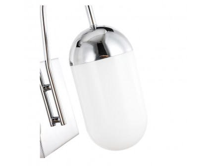 Elegant Wall Sconce - Chrome/Matte Glass (LD6171C)