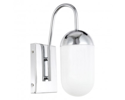 Elegant Wall Sconce - Chrome/Matte Glass (LD6171C)