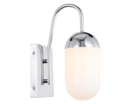 Elegant Wall Sconce - Chrome/Matte Glass (LD6171C)